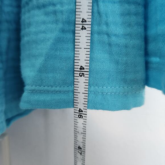 NATION Gauze Midi Dress XXL‎ Blue Plus Size Beach Coastal Resortwear Vacation - Picture 7 of 8